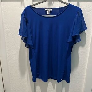 2 for $25
Calvin Klein Royal‎ Blue Ruffle Sleeve Blouse